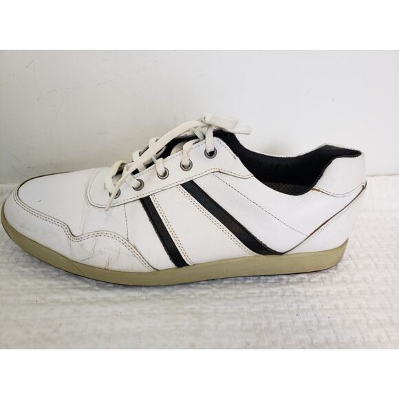 (J24) Foot Joy Contour Mens Golf Shoes Size 12 Leather Spikeless White 54363 - Picture 3 of 7